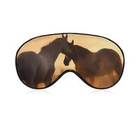 Masque pour les yeux Horses in Love pour homme et femme, respirant et réglable, masque de sommeil ultra doux, bandeau de voyage léger pour avion, sieste, sommeil nocturne