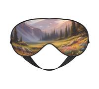 Masque pour les yeux imprimé à l'essence éthérée douce, masques pour les yeux respirants réglables pour le sommeil, blocage de la lumière et double face