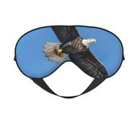 Masque pour les yeux imprimé aigle à tête blanche, masque de sommeil soyeux pour homme et femme, pour le sommeil et la relaxation
