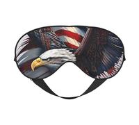 Masque pour les yeux imprimé aigle chauve américain pour l'extérieur, l'intérieur, le voyage, le camping, la méditation, le yoga, le travail