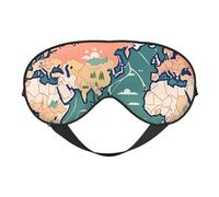 Masque pour les yeux imprimé chuchotements abstraits doux, masques pour les yeux respirants réglables pour le sommeil, blocage de la lumière et double face