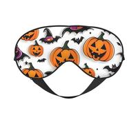 Masque pour les yeux imprimé citrouille Halloween en plein air voyage respirant camping méditation yoga