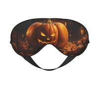 Masque pour les yeux imprimé citrouille Halloween en plein air voyage respirant camping méditation yoga