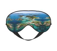 Masque pour les yeux imprimé des îles de Norvège, masque de sommeil soyeux pour homme et femme, pour le sommeil et la relaxation