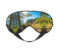 Masque pour les yeux imprimé des îles de Norvège, masque de sommeil soyeux pour homme et femme, pour le sommeil et la relaxation