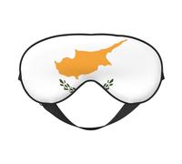 Masque pour les yeux imprimé drapeau de Chypre pour un sommeil confortable - ombre de nuit élastique, parfait pour l'avion, les voyages et la méditation
