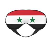 Masque pour les yeux imprimé drapeau de la République arabe syrienne - Aide au sommeil confortable, ombre de nuit élastique, bandeau anti-lumière pour les yeux pour avion, voyage