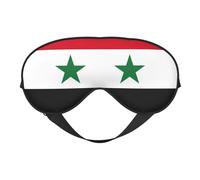 Masque pour les yeux imprimé drapeau de la République arabe syrienne, masque doux et occultant pour les yeux pour homme et femme, nuit complète de sommeil, voyage