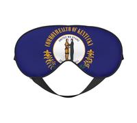 Masque pour les yeux imprimé drapeau de l'État du Kentucky - Aide au sommeil confortable, ombre de nuit élastique, bandeau anti-lumière pour les yeux pour avion, voyage