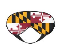 Masque pour les yeux imprimé drapeau de l'État du Maryland - Aide au sommeil confortable, ombre de nuit élastique, bandeau à la lumière pour les yeux pour avion, voyage