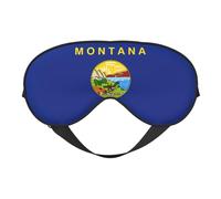 Masque pour les yeux imprimé drapeau de l'État du Montana, masque de sommeil soyeux pour homme et femme, pour le sommeil et la relaxation
