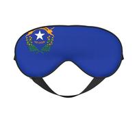 Masque pour les yeux imprimé drapeau de l'État du Nevada - Aide au sommeil confortable, ombre de nuit élastique, bandeau anti-lumière pour les yeux pour avion, voyage