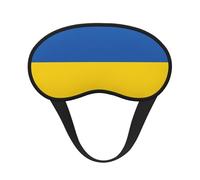 Masque pour les yeux imprimé drapeau de l'Ukraine doux lavable confortable pour dormir voyage maison hôtel avion camping
