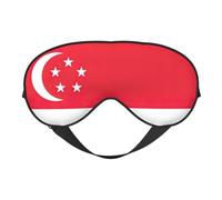 Masque pour les yeux imprimé drapeau de Singapour - Masque de sommeil soyeux pour homme et femme - Pour le sommeil et la relaxation