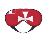 Masque pour les yeux imprimé drapeau des îles Wallis et Futuna - Aide au sommeil confortable, ombre de nuit élastique, bandeau anti-lumière pour avion, voyage