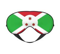 Masque pour les yeux imprimé drapeau du Burundi - Aide au sommeil confortable, ombre de nuit élastique, bandeau anti-lumière pour les yeux pour avion, voyage