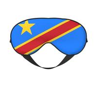 Masque pour les yeux imprimé drapeau du Congo - Aide au sommeil confortable, ombre de nuit élastique, bandeau anti-lumière pour avion, voyage