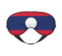 Masque pour les yeux imprimé drapeau du Laos, masque doux et occultant pour les yeux pour femmes et hommes, nuit complète de sommeil, voyage