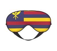 Masque pour les yeux imprimé drapeau du royaume d'Hawaï - Aide au sommeil confortable, ombre de nuit élastique, bandeau anti-lumière pour les yeux pour avion, voyage