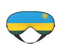 Masque pour les yeux imprimé drapeau du Rwanda - Aide au sommeil confortable, ombre de nuit élastique, bandeau anti-lumière pour les yeux pour avion, voyage