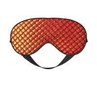 Masque pour les yeux imprimé écailles de poisson rouge, doux et respirant, adapté pour la sieste, les voyages et le sommeil nocturne