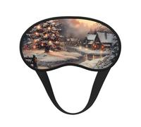 Masque pour les yeux imprimé Merry Christmas pour adultes et enfants, doux et confortable pour dormir, voyage, sieste, blocage de la lumière