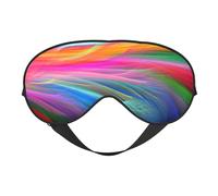 Masque pour les yeux imprimé océan arc-en-ciel, doux et respirant, adapté pour la sieste, les voyages et la nuit de sommeil