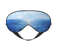 Masque pour les yeux imprimé océan bleu, doux et respirant, adapté pour la sieste, les voyages et la nuit de sommeil