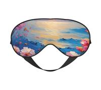 Masque pour les yeux imprimé peinture à l'huile pour l'extérieur, l'intérieur, voyage, camping, méditation, yoga, travail de quart de travail respirant