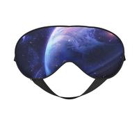 Masque pour les yeux imprimé planète, masque de sommeil occultant pour femme, masque de sommeil avec sangle réglable, adapté pour l'heure du coucher et les voyages