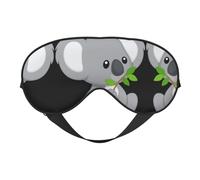 Masque pour les yeux Koala Eat Leaf imprimé double face, réversible, réglable pour un ajustement parfait, bloque la lumière du masque pour les yeux