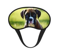 Masque pour les yeux lavable avec imprimé carlin noir mignon pour adultes pour dormir et bloquer la lumière