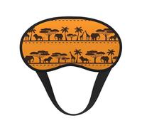 Masque pour les yeux lavable avec imprimé d'animaux africains pour dormir et bloquer la sieste pour les voyages, le camping, le repos nocturne