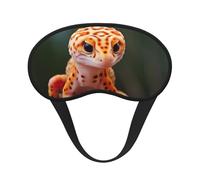Masque pour les yeux lavable avec imprimé gecko léopard sable pour dormir et bloquer la lumière