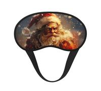 Masque pour les yeux lavable avec imprimé Père Noël pour adultes pour dormir bloquant la lumière