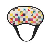 Masque pour les yeux lavable en forme de triangle avec imprimé géométrique pour adultes pour dormir et bloquer la sieste pour les voyages, le camping, le repos nocturne