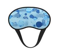 Masque pour les yeux lavable pour adultes avec imprimé à pois bleus pour dormir et bloquer la lumière