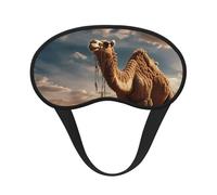Masque pour les yeux lavable pour adultes avec imprimé sable du désert et bloque la sieste pour les voyages, le camping, le repos nocturne