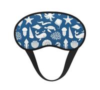 Masque pour les yeux lavable pour adultes avec imprimé vie marine sous-marine pour dormir et bloquer la sieste pour les voyages, le camping, le repos nocturne