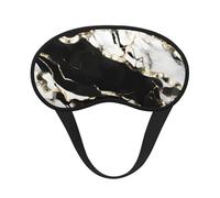 Masque pour les yeux lavable pour adultes avec texture marbrée noire et blanche pour bloquer la lumière du sommeil