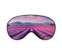 Masque pour les yeux Lavender Fields - Masque de sommeil latéral léger - Masque de sommeil avec coussinet nasal et bande élastique pour enfants, femmes et hommes