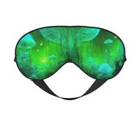 Masque pour les yeux léger avec imprimé champignon magique pour voyage, yoga, sieste, méditation, camping, travail, relaxation
