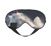 Masque pour les yeux léger avec imprimé phare en tempête - Couverture complète - Léger - Pour homme et femme