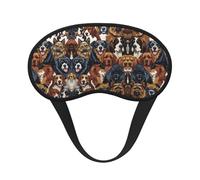 Masque pour les yeux léger et confortable avec motif de chien de berger husky aux cheveux dorés et sangle élastique pour dormir, voyager, travailler par quarts et méditer - Masque occultant pour les