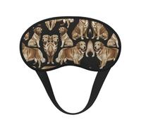 Masque pour les yeux léger et confortable avec motif de chien Golden Retrievers et bande élastique pour dormir et travailler en avion - Bandeau sans pression