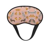 Masque pour les yeux léger et confortable avec motif de pizza chinoise à crête et sangle élastique pour dormir, voyager, travailler par quarts et méditer - Masque pour les yeux bloquant la lumière
