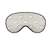 Masque pour les yeux léger et confortable Little Hippo Hippopotamus Art Sleeping Eye Mask for Sleep Trip Work, Eye Cover for Boys Girls, Soulage le stress oculaire