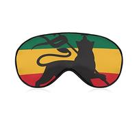 Masque pour les yeux léger et confortable pour hommes, femmes, enfants, masque de sommeil King of The Lionrasta Flag Art pour la sieste, les yeux secs, lavable en machine