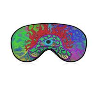 Masque pour les yeux léger et confortable pour hommes femmes enfants, psychédélique Stoner champignons magiques art masque de sommeil pour sieste voyage yeux secs, bloc léger lavable en machine