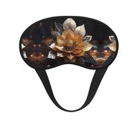 Masque pour les yeux léger et universel avec fleur de lotus délicate blanche : idéal pour les voyages, les siestes de bureau et le travail de quart de travail. Fournit un environnement de sommeil
